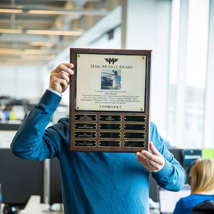 Marc Murray Plaque for 2020 award