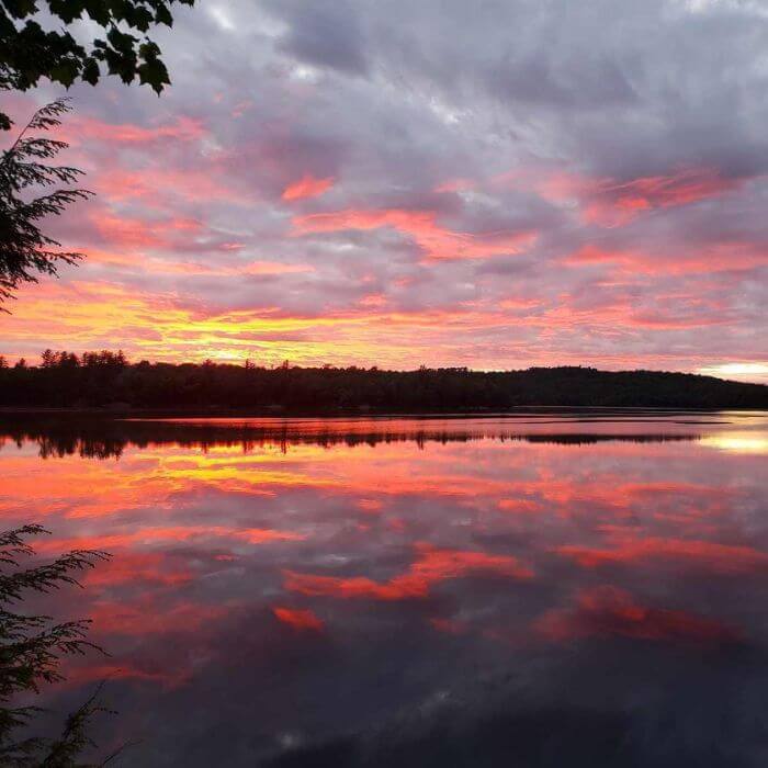 Sunset on a lake