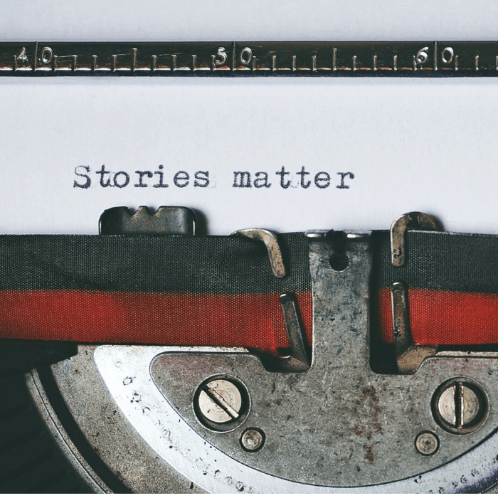 Stories Matter type writer