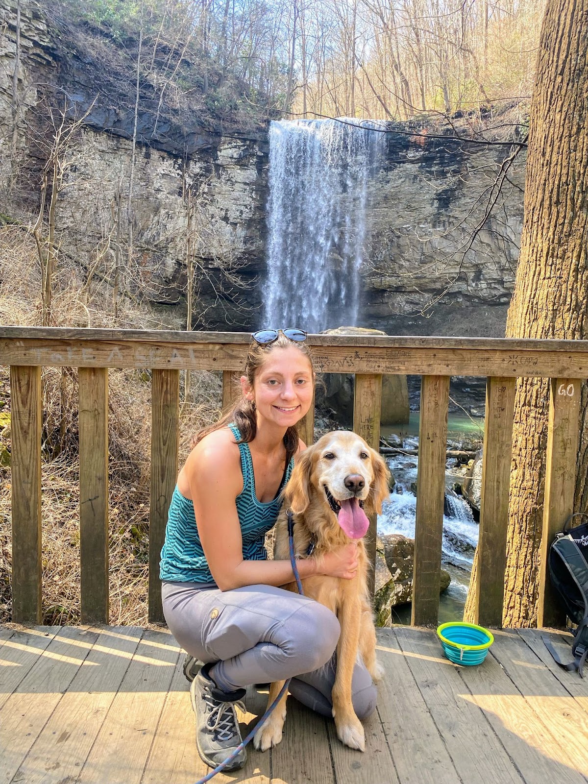 Sam Streitman with her dog