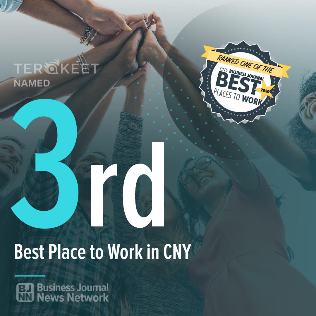 terakeet award graphic, 3rd best place to work in CNY